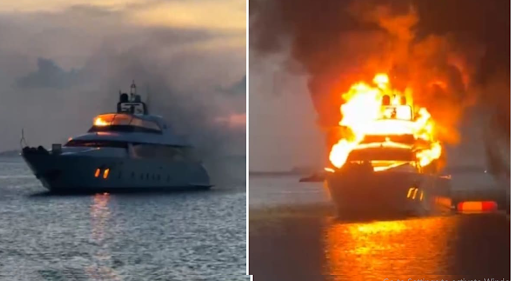 The Worst Yacht Disasters 27m Yacht Dominic Destroyed by Fire in Isla Mujeres