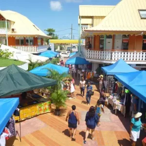 French‑style supermarket in Marigot Saint Martin